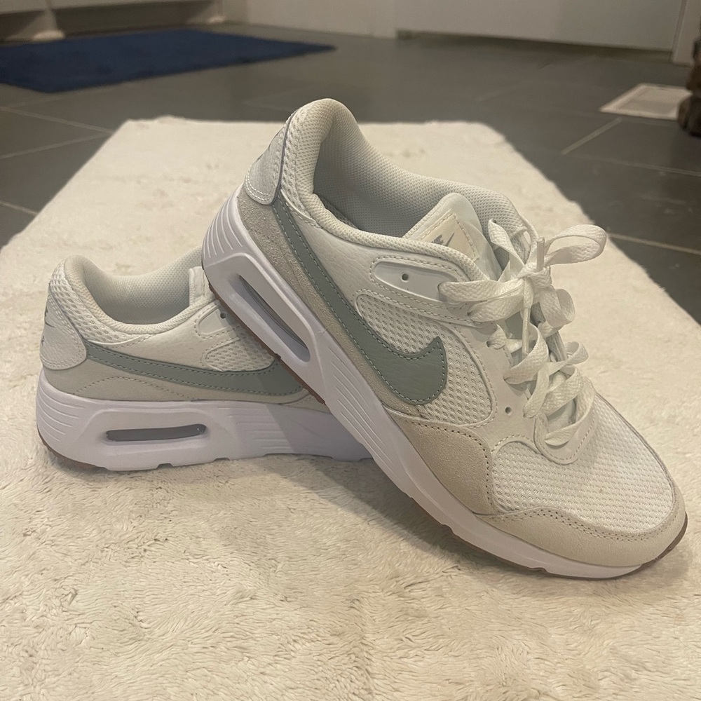 Nike White and Gray Women's Sneakers